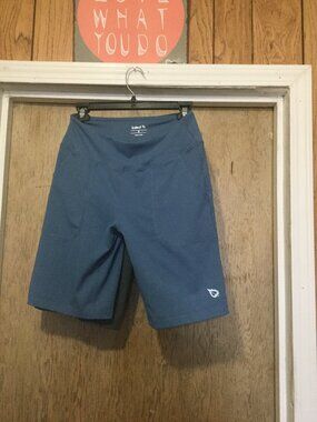 2 pairs of Baleaf shorts size small 1-blue 1-gray 13" waist and 10" inseam